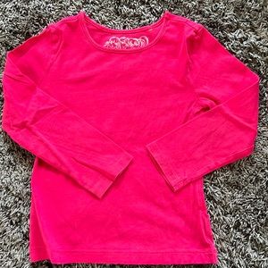 Bright pink long sleeve tee. Size 4